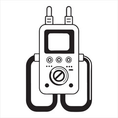 clamp meter black icon