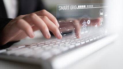 Smart grid system integrating renewable energy sources, energy storage, smart inverters, and demand...