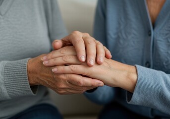 Obraz premium Supportive hands offering comfort and care in a moment of need