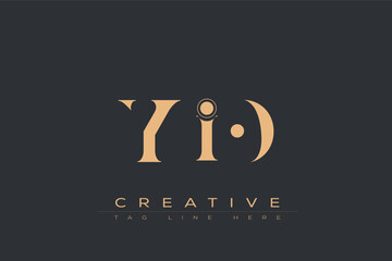 YIO abstract letter logo design. This logo is designed by three abstract letters.