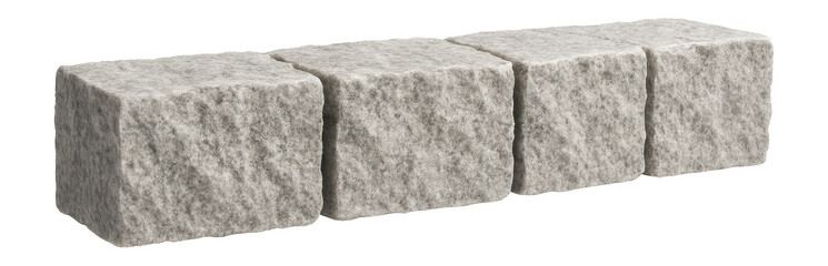 Paver stone border, used to create a robust and classic edge for flower beds in a commercial landscape.