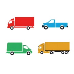 Fototapeta premium set of trucks