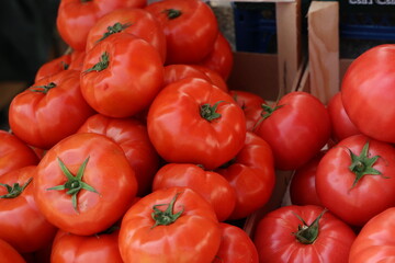 Various vegetables are sold at a bazaar in Croatia