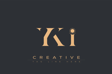 YKI abstract letter logo design. This logo is designed by three abstract letters.
