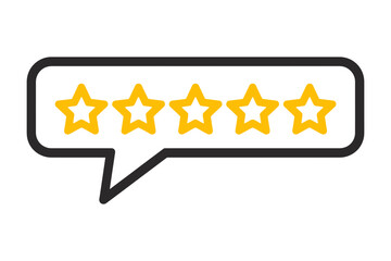Five star rating customer feedback and satisfaction