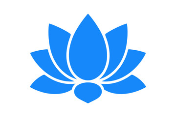 Blue lotus flower vector illustration graphic art