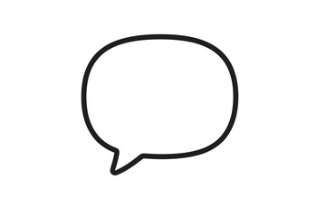 Speech Bubble Frame Vector, Empty Chat Bubble Icon, Comment and Dialogue Balloon, Thought Sign, Blank Talk Symbol, Transparent PNG Illustration for Communication and Social Media Design