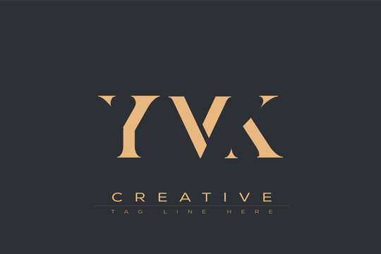 YMK abstract letter logo design. This logo is designed by three abstract letters.