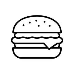 Hamburger sandwich with cheese and lettuce on a minimal background  