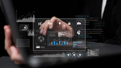 Data dashboard and analytics system supports business, analytics, and data insights through...