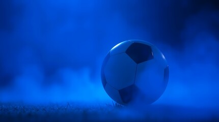 soccer ball on blue