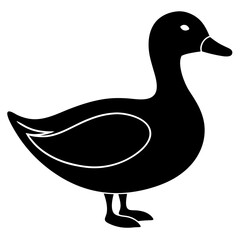 isolated duck silhouette vector design black 