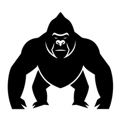 isolated gorilla silhouette vector design black