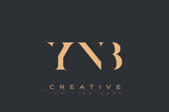 YNB abstract letter logo design. This logo is designed by three abstract letters.