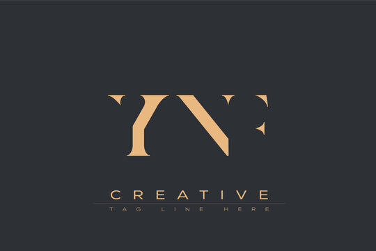 YNF abstract letter logo design. This logo is designed by three abstract letters.