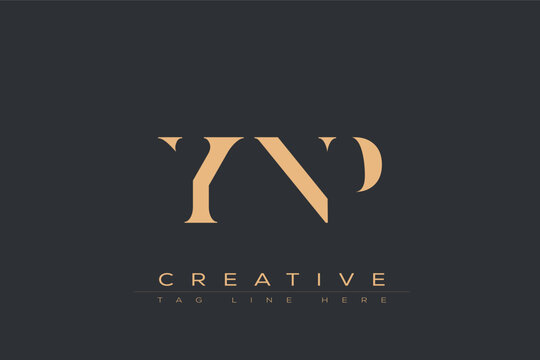 YNP abstract letter logo design. This logo is designed by three abstract letters.