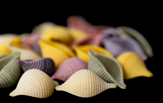 colored pasta shells