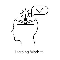 Learning Mindset Icon. Vector Design