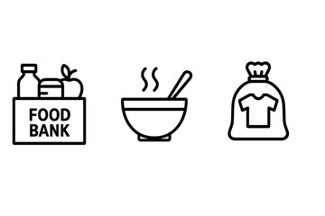 Food bank symbolizing community support with items representing assistance during challenging times