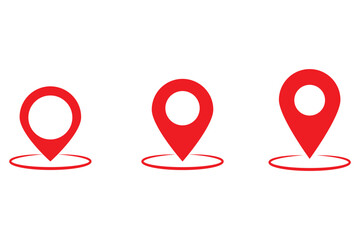 Pin icon vector isolated on white background. Location icon. Map pointer icon. Point. Locator. Address. EPS 10