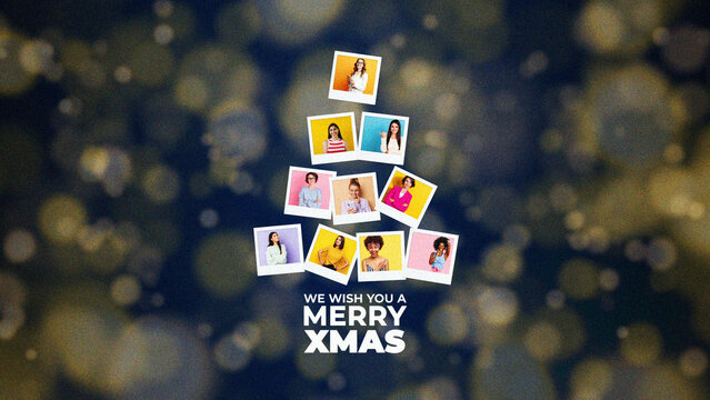 Christmas Tree Instant Pictures Title Animation for Wide Screen