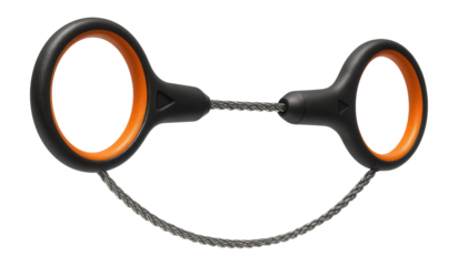 Portable wire saw with finger loops and a spiral-cut wire for lightweight camping gear