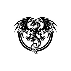 black dragon tattoo. black dragon vector illustration photo image wallpaper tattoo.