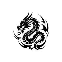 black dragon tattoo vector.  black dragon vector illustration photo image wallpaper tattoo.