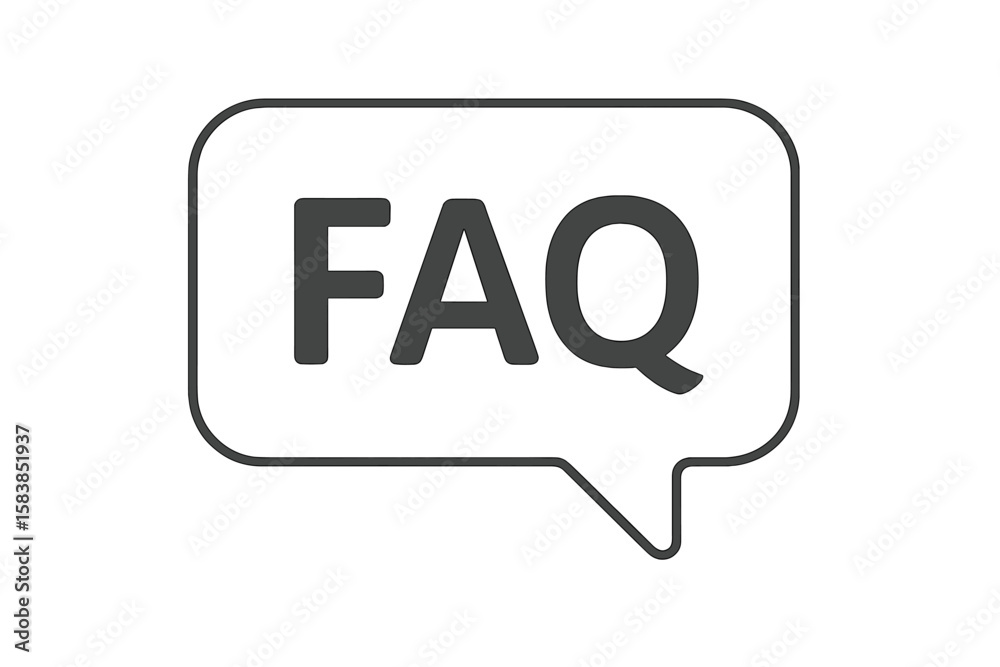 Aufkleber faq frequently asked questions speech bubble icon. help support symbol. customer service assistance.