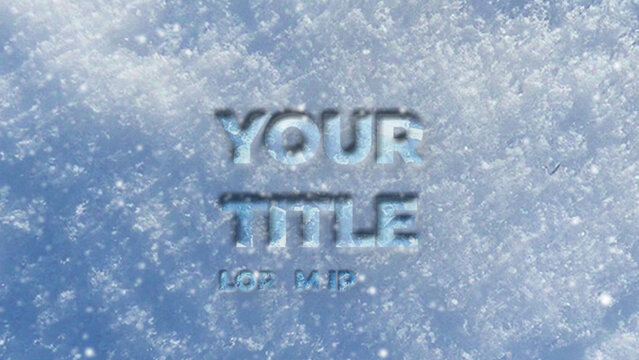 Iceand Snow Winter Title Animation for Wide Screen