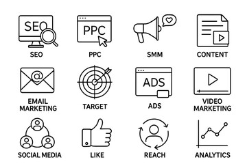 Real Estate Icon Set with Editable Stroke, Thin Line Realty Icons Collection, Vector Illustration on Transparent Background, Modern Property and Housing Symbols