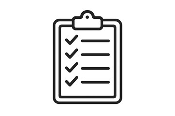 Checklist Icon with Clipboard, Transparent PNG and Vector Illustration, Task Management, To-Do List, Productivity Symbol, Office and Business Concept