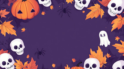 Fototapeta premium Halloween, celebrated on October 31st, is a spooky and fun holiday. People wear costumes, carve pumpkins, and go trick-or-treating. It’s a night full of candy, scary decorations, and haunted fun! 🎃👻
