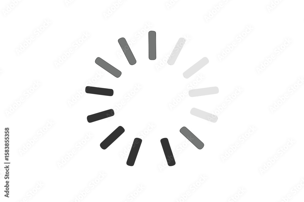 Poster minimalist circular loading spinner icon. monochrome buffer loader symbol for website, app, ui, anim