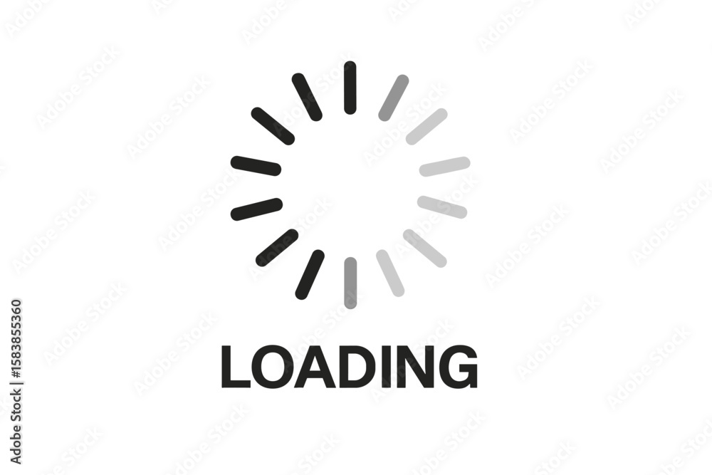 Poster modern circular loading spinner icon. buffer loader symbol for website, video, user interface, app a