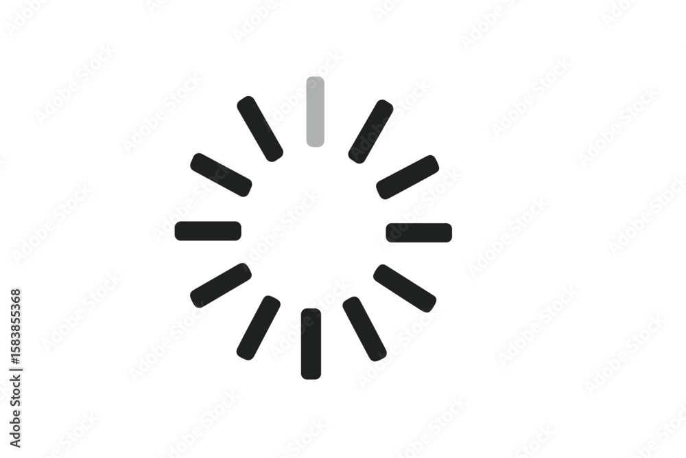 Poster minimalist circular loading spinner icon. simple buffer loader symbol for website, video, ui, app, o