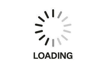 Fototapeta premium Modern Circular Loading Spinner Icon. Buffer Loader Symbol for Website, Video, User Interface, App Animation. Minimalist Progress Indicator. Vector Illustration on White Background. Transparent PNG.