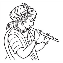 Naklejka premium Krishna SVG Bundle