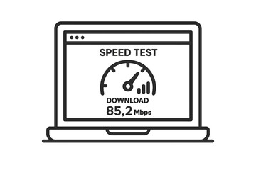 Minimalist Line Style Web Icons Set Featuring Time Management, Speed Test, Download Meter, Countdown Timer, Alarm Clock, Recovery, Calendar, Stopwatch, and Watch Concepts