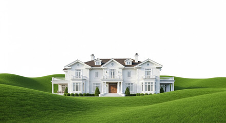 Obraz premium house on the grass
