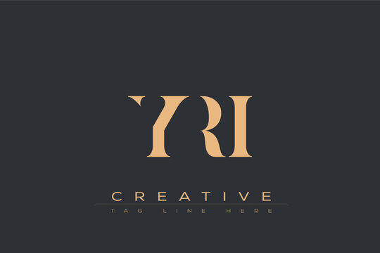 YRI abstract letter logo design. This logo is designed by three abstract letters.