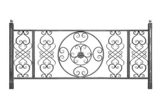 Golden fence, railings.. B.