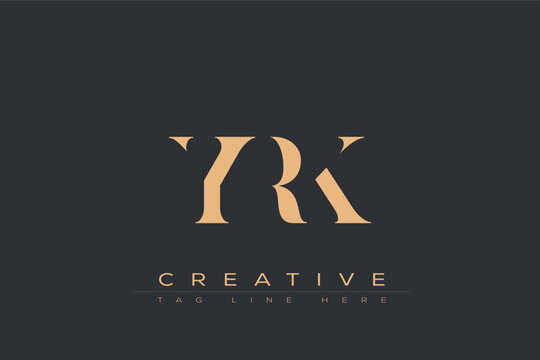 YRK abstract letter logo design. This logo is designed by three abstract letters.