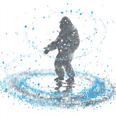 Cosmic Yeti in a swirling vortex