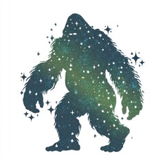 Cosmic Sasquatch silhouette (2)