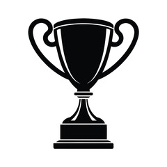 Classic trophy icon with two handles and pedestal silhouette