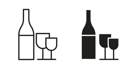 Vodka icon vector illustration on a transparent background.