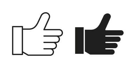Thumb up icon vector illustration on a transparent background.