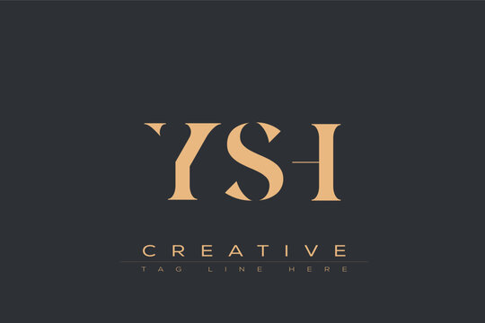 YSH abstract letter logo design. This logo is designed by three abstract letters.