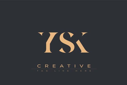 YSK abstract letter logo design. This logo is designed by three abstract letters.